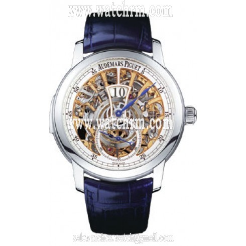 Audemars Piguet Jules Audemars Jumping Hour Skeleton Dial Men's Watch 26356PTOOD028CR01