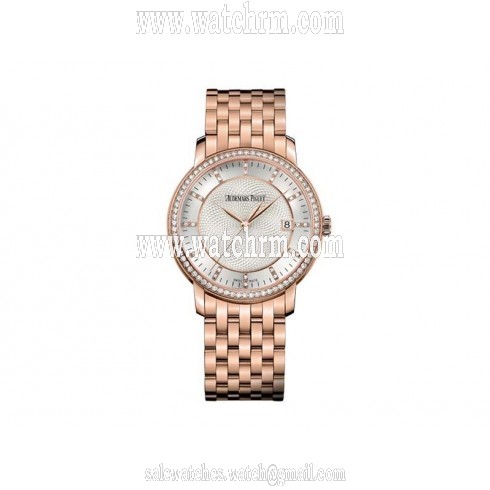 Audemars Piguet Jules Audemars Silver Dial Diamond 18kt Pink Gold Men's Watch 15173ORZZ1270OR01
