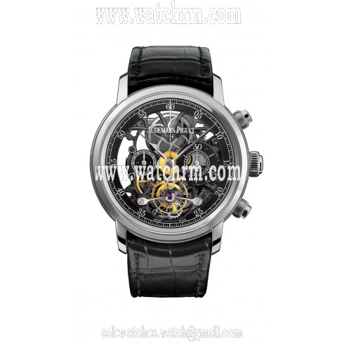 Audemars Piguet Jules Audemars Tourbillion Black Skeleton Dial Automatic Men's Watch 26346BC.OO.D002CR.02