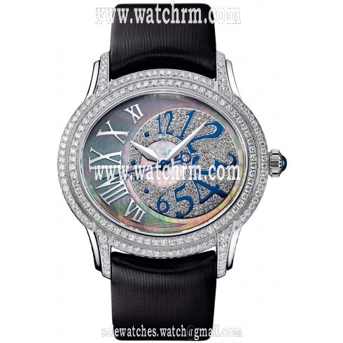 Audemars Piguet Ladies Millenary Automatic Diamond Black Mother of Pearl Ladies Watch 77303BC.ZZ.D007SU.01