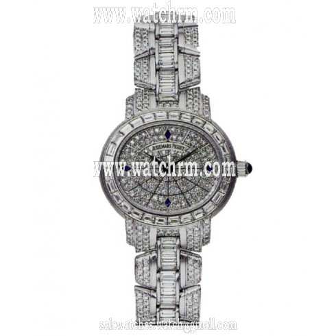 Audemars Piguet Millenary Automatic Diamond Pave White Gold Ladies Watch 79367BC.ZZ.9149BC.02