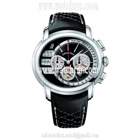 Audemars Piguet Millenary Chronograph Tour Automatic Black Dial Stainless Steel Men's Watch 26142ST.OO.D001VE.01