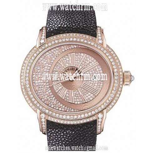 Audemars Piguet Millenary Diamond Pave Automatic Rose Gold Men's Watch 15330OR.ZZ.D001GA.01