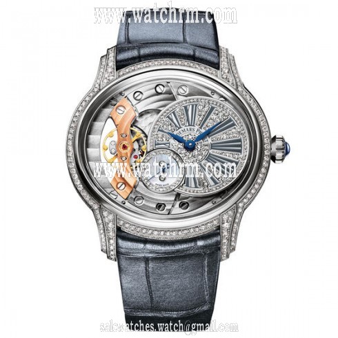 Audemars Piguet Millenary Diamond Pave Dial Ladies 18 Carat White Gold Watch 77248BC.ZZ.A111CR.01