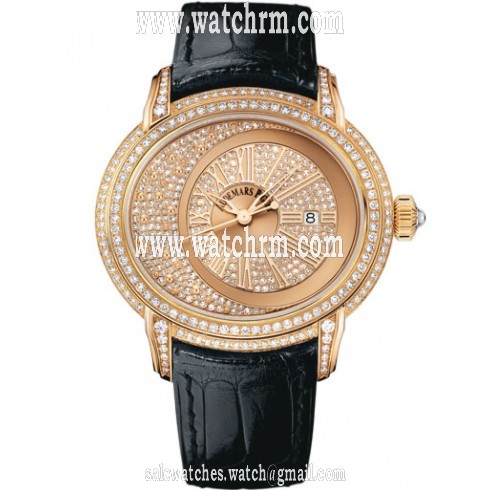 Audemars Piguet Millenary Morita Automatic Diamond Pave Rose Gold Ladies Watch 15330OR.ZZ.D102CR.01