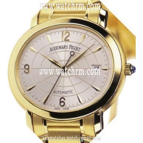 Audemars Piguet Millenary Silver Dial 18kt Yellow Gold Men's Watch 15051BA.OO.1136BA.01