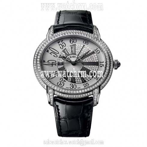 Audemars Piguet Millenary Silver Dial Black Leather Men's Watch 15336BC.ZZ.D102CR.01