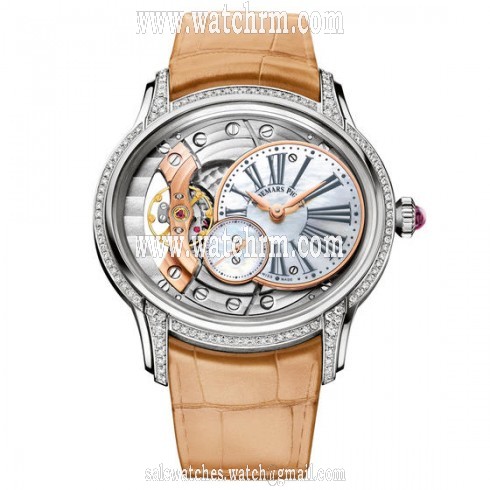 Audemars Piguet Millenary White Mother Of Pearl Dial Hand Wind Ladies Watch 77247BC.ZZ.A813CR.01