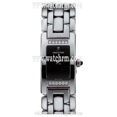 Audemars Piguet Promesse Diamond Black Dial Stainless Steel Ladies Watch 67259ST.ZZ.1156ST.02