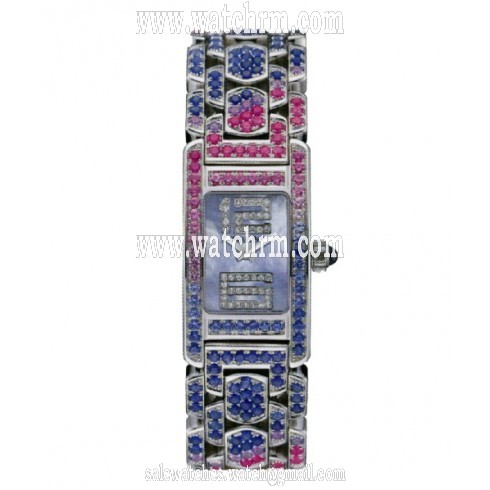 Audemars Piguet Promesse Multi-Colored Sapphire and White Gold Ladies Watch 67465BC.YY.1189BC.02