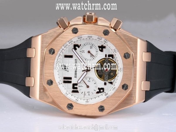 Audemars Piguet Royal Oak 25977BA.OO.D088CR.01 Round Rose Gold Case White Dial Watch