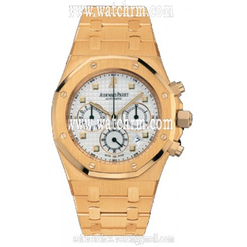 Audemars Piguet Royal Oak Automatic Chronograph Silver Dial Rose Gold Men's Watch 25960OR.OO.1185OR.02