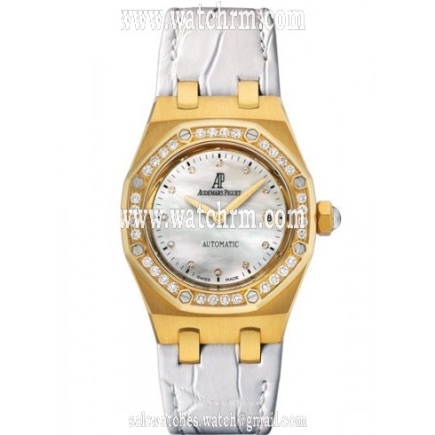 Audemars Piguet Royal Oak Automatic Diamond 18 kt Yellow Gold Ladies Watch 77321BA.ZZ.D012CR.01