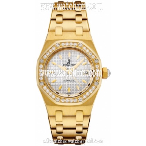 Audemars Piguet Royal Oak Automatic Diamond Yellow Gold Ladies Watch 77321BA.ZZ.1230BA.01.A