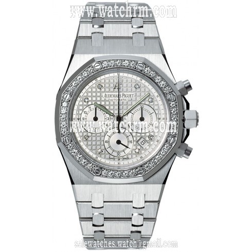 Audemars Piguet Royal Oak Chronograph Diamond 18 kt White Gold Men's Watch 25966BC.ZZ.1185BC.01