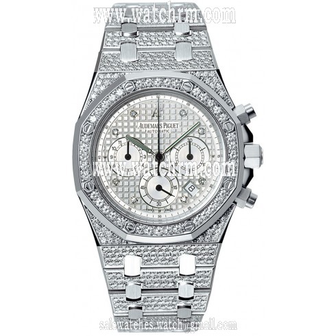 Audemars Piguet Royal Oak Chronograph Diamond White Gold Men's Watch 25967BC.ZZ.1185BC.01