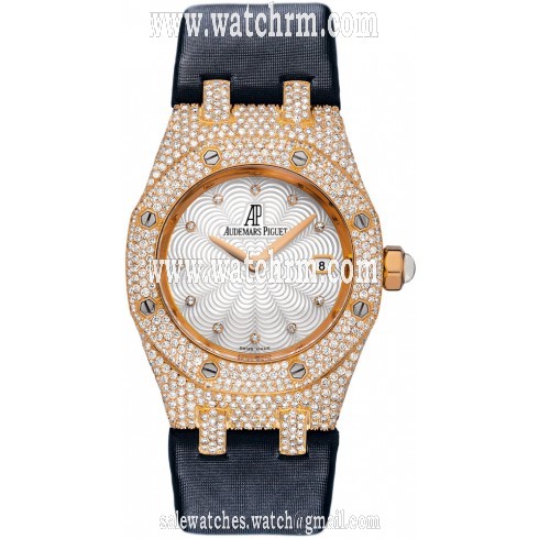 Audemars Piguet Royal Oak Diamond Mother of Pearl Dial Rose Gold Ladies Watch 67605OR.ZZ.D009SU.01