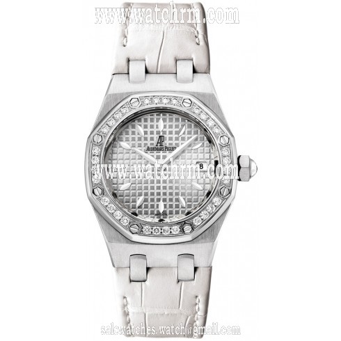 Audemars Piguet Royal Oak Diamond Silver Dial Stainless Steel Ladies Watch 67601ST.ZZ.D012CR.02