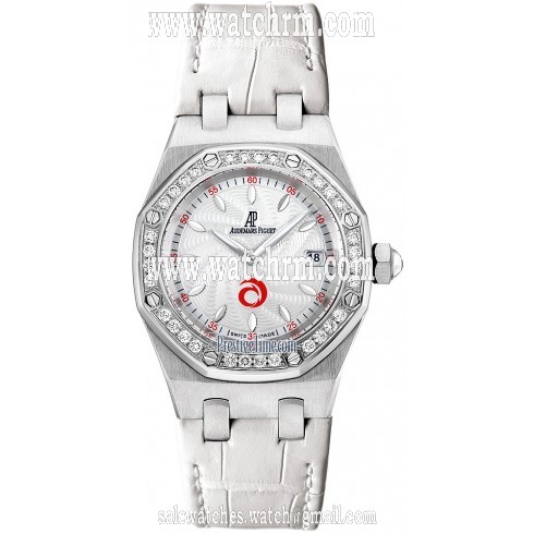 Audemars Piguet Royal Oak Diamond Silver Dial Stainless Steel Ladies Watch 67611ST.ZZ.D012CR.01