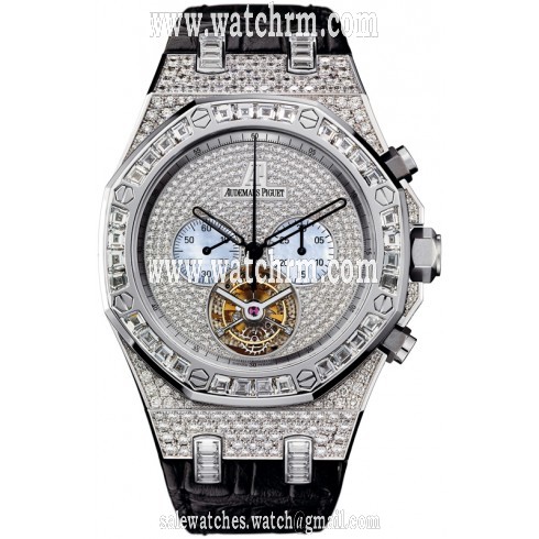 Audemars Piguet Royal Oak Diamond Tourbillon Chronograph White Gold Men's Watch 26116BC.ZZ.D002CR.01