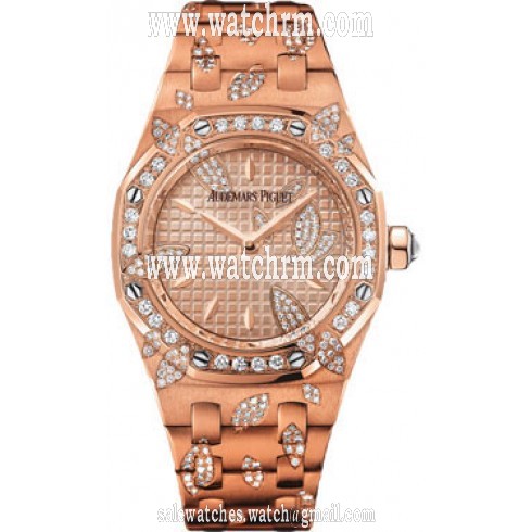 Audemars Piguet Royal Oak Leaves 18kt Pink Gold Diamond Ladies Watch 67616ORZZ1234OR01