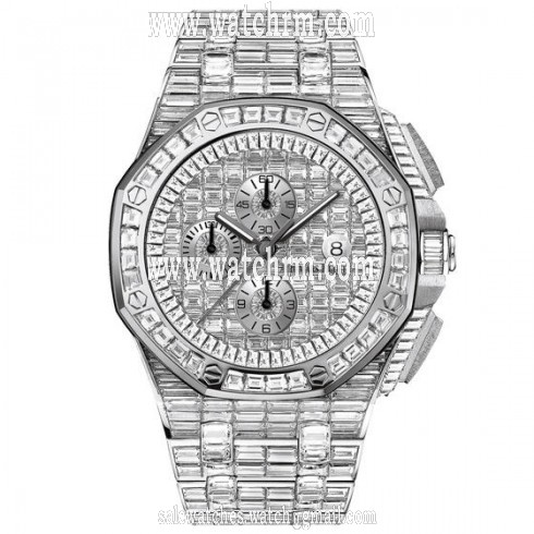 Audemars Piguet Royal Oak Offshore 18-carat White Gold Diamond Pave Automatic Men's Watch 26403BC.ZZ.8044BC.01