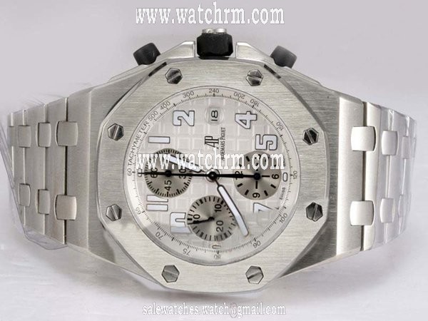 Audemars Piguet Royal Oak Offshore 25721ST.OO.1000ST.07 Silver Stainless Steel Strap 44mm Mens Watch