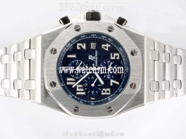 Audemars Piguet Royal Oak Offshore 25721TI.OO.1000TI.04 Blue Dial Stainless Steel Case Watch