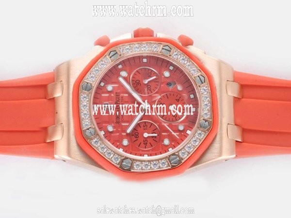 Audemars Piguet Royal Oak Offshore 25986CK.ZZ.D065CA.02 Rose Gold Case Red Dial Watch