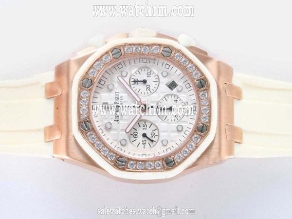 Audemars Piguet Royal Oak Offshore 26048OK.ZZ.D010CA.01 Automatic 37x48x12mm White Dial Watch