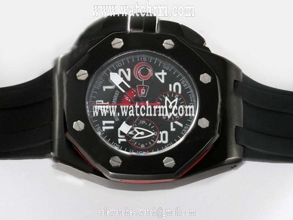 Audemars Piguet Royal Oak Offshore 26062FS.OO.A002CA.01 Black Rubber Strap Black Dial Round Watch