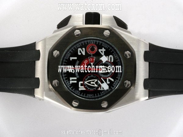 Audemars Piguet Royal Oak Offshore 26062FS.OO.A002CA.01 Round Black Dial Black Rubber Strap Watch