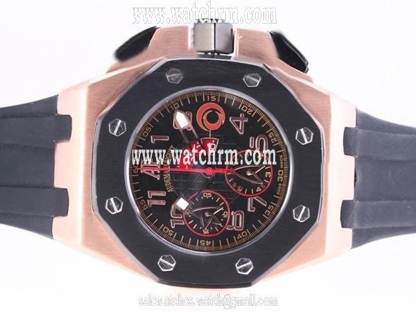 Audemars Piguet Royal Oak Offshore 26062OR.OO.A002CA.01 Round Black Rubber Strap Black Dial Watch