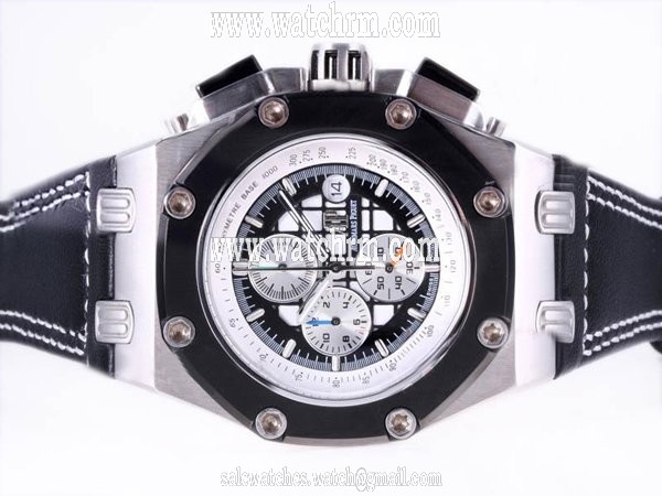 Audemars Piguet Royal Oak Offshore 26078PO.OO.D018CR.01 Mens Black Crocodile Leather Strap Watch
