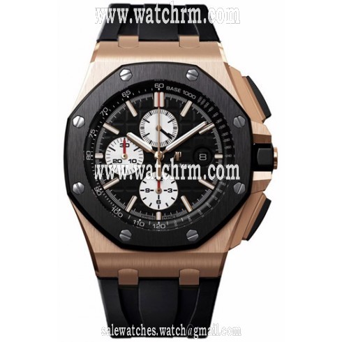 Audemars Piguet Royal Oak Offshore Black Mega Tapisserie Black Rubber Men's Watc