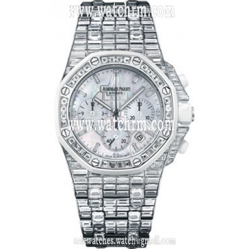 Audemars Piguet Royal Oak Offshore Chronograph White Gold and Diamond Ladies Watch 26114CKZZ9181BC01