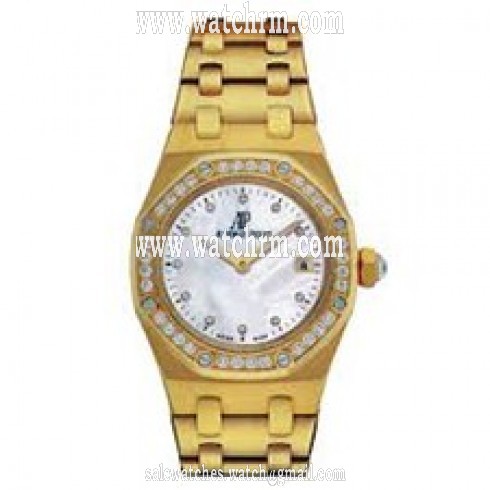 Audemars Piguet Royal Oak Offshore Mother of Pearl Dial 18kt Yellow Gold Ladies Watch 67151BAZZ1108BA05