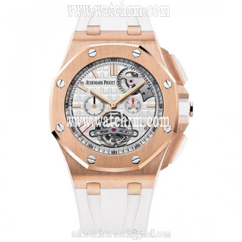 Audemars Piguet Royal Oak Offshore Tourbillion Silver Dial Automatic Men's Watch 26540OR.OO.A010CA.01