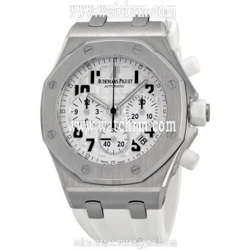 Audemars Piguet Royal Oak Offshore White Rubber Strap Chronograph Watch 26283ST-OO-D010CA-01