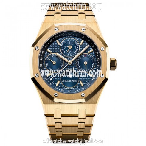 Audemars Piguet Royal Oak Prepetual Calendar Automatic Men's 18 Carat Yellow Gold Watch 26574BA.OO.1220BA.01