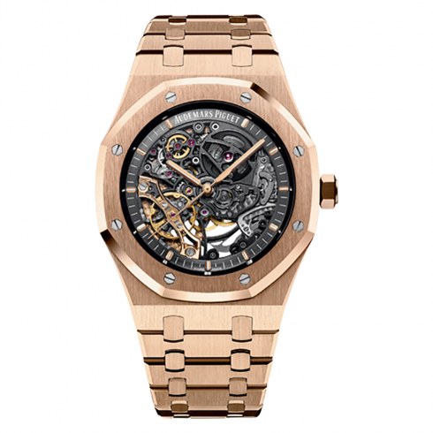 Audemars Piguet Royal Oak Slate Grey Dial 18 Carat Pink Gold Automatic Men's Watch 15407OR.OO.1220OR.01