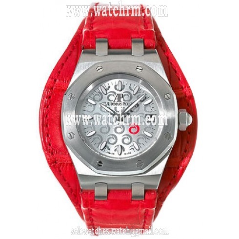 Audemars Piguet Royal Oak Steel Red Ladies Watch 67610ST.OO.D062CR.01