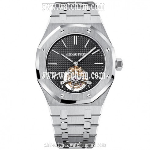 Audemars Piguet Royal Oak Tourbillion Black Dial Men's Hand Wind Watch 26512ST.OO.1220ST.01