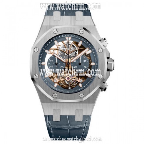 Audemars Piguet Royal Oak Tourbillion Blue Dial Automatic Men's Chronograph Watch 26347PT.OO.D315CR.01