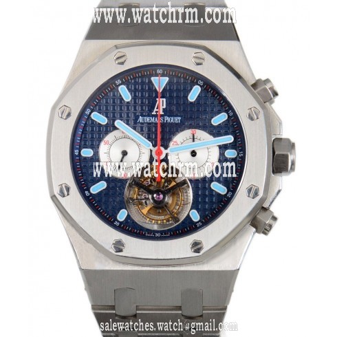 Audemars Piguet Royal Oak Tourbillion Blue Dial Stainless Steel Men's Watch 25977STOO1205ST01