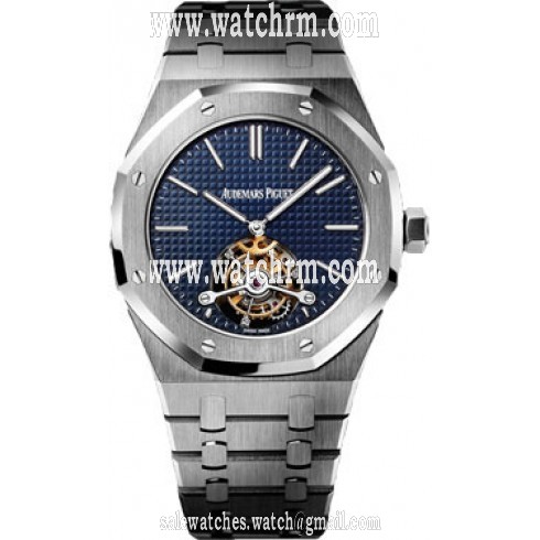 Audemars Piguet Royal Oak Tourbillion Blue Dial Steel Men's Watch 26510STOO1220ST01