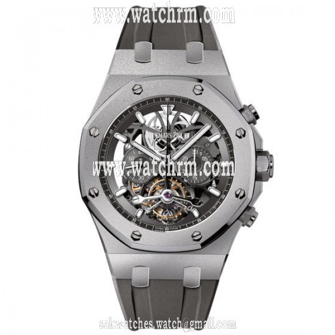 Audemars Piguet Royal Oak Tourbillion Slate Grey Skeleton Dial Automatic Men's Watch 26347TI.GG.D004CA.02