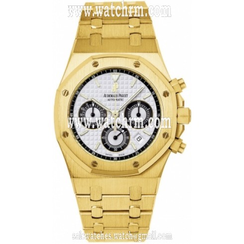 Audemars Piguet Silver Dial 18kt Yellow Gold Men's Watch 25960BAOO1185BA02