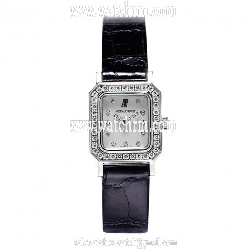 Audemars Piguet White Diamond Dial Platinum Ladies Watch 77184BC.ZZ.D001CR.01