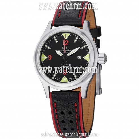 Ball Fireman Automatic Black Dial Leather Ladies Watch NL2088D-LJ-BKRD